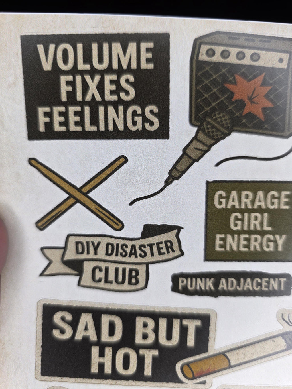 Sticker Sheet | Grunge Punk Alt Art
