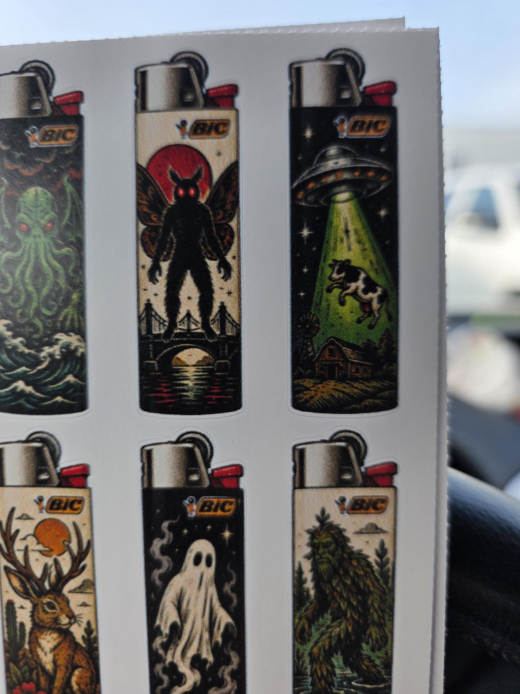 Cryptids Traditional Art Style | Old School Tattoo Flash Vinyl Sticker | Waterproof  | Alternative Retro Sticker | Cool Small Sticker