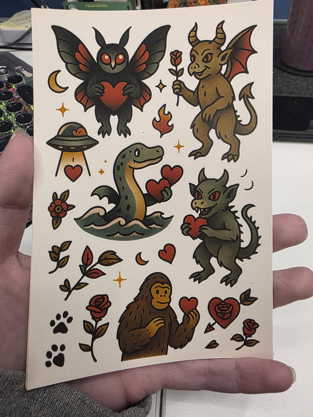 Cryptid Sticker Sheet | Whimsical Monster Art