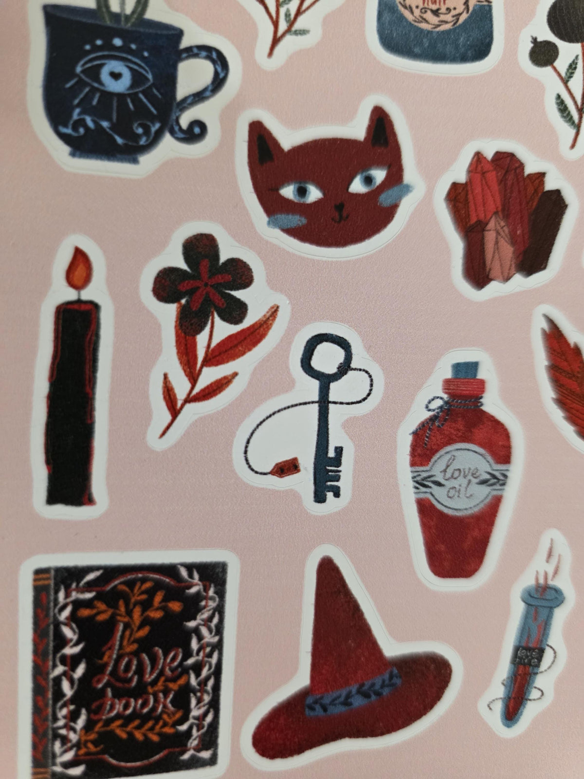 Modern Witchy Folklore Sticker Sheet | Rustic  Illustration | Cottagecore Stickers