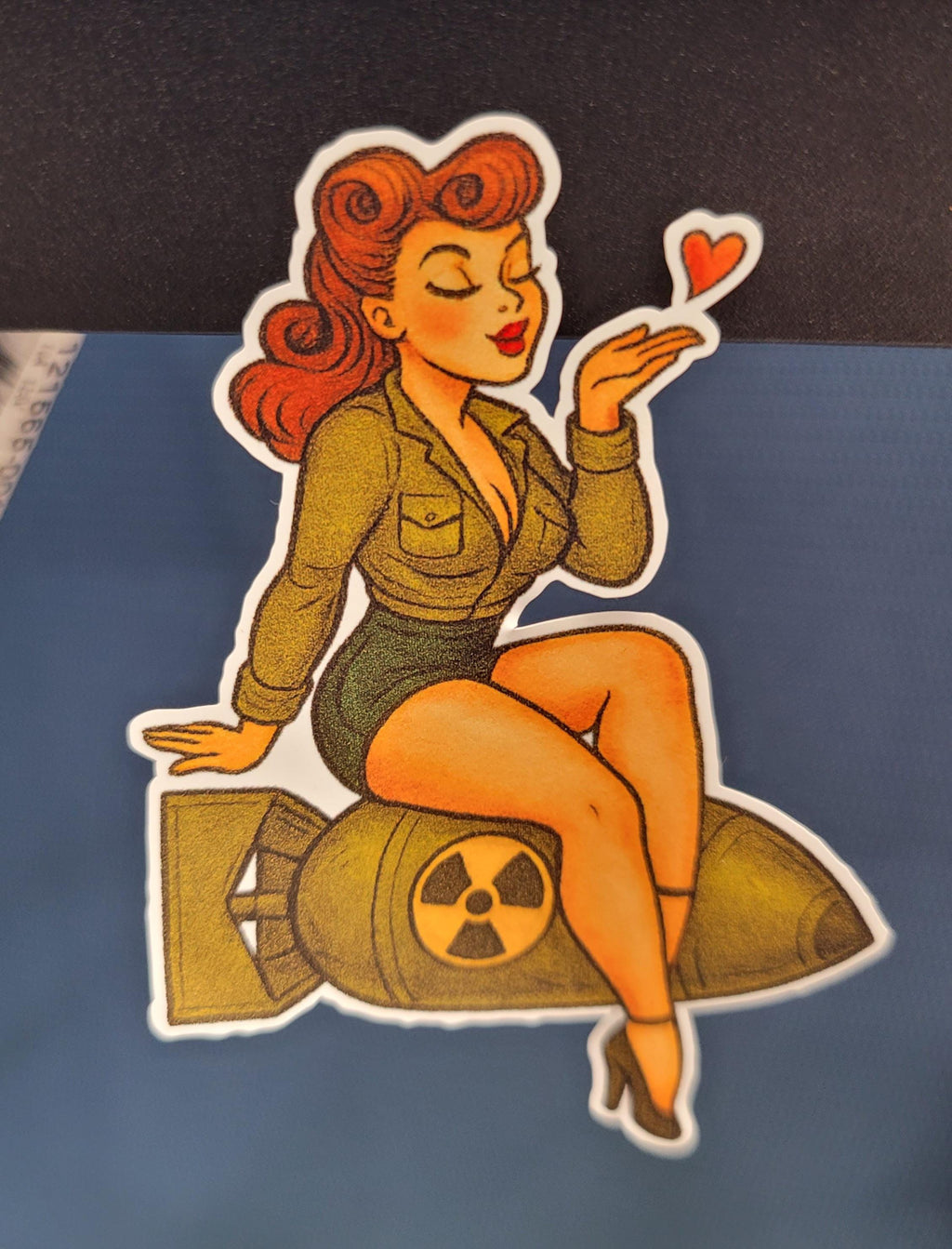 Atomic Bombshell Pin-Up Sticker