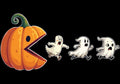 Pumpkin Pac-Man Halloween Sticker: Funny Retro Gaming Decal