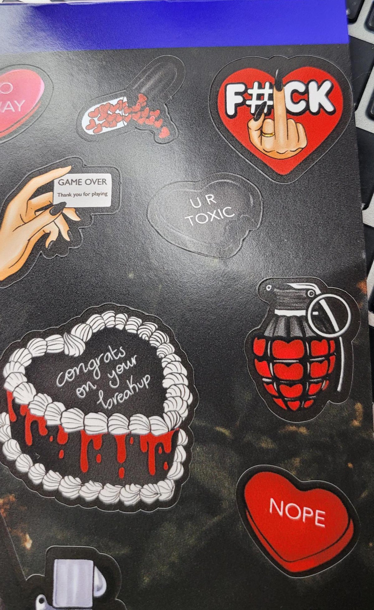 Breakup Sticker Sheet | Journaling Decals (4.5x6.5 Inch)