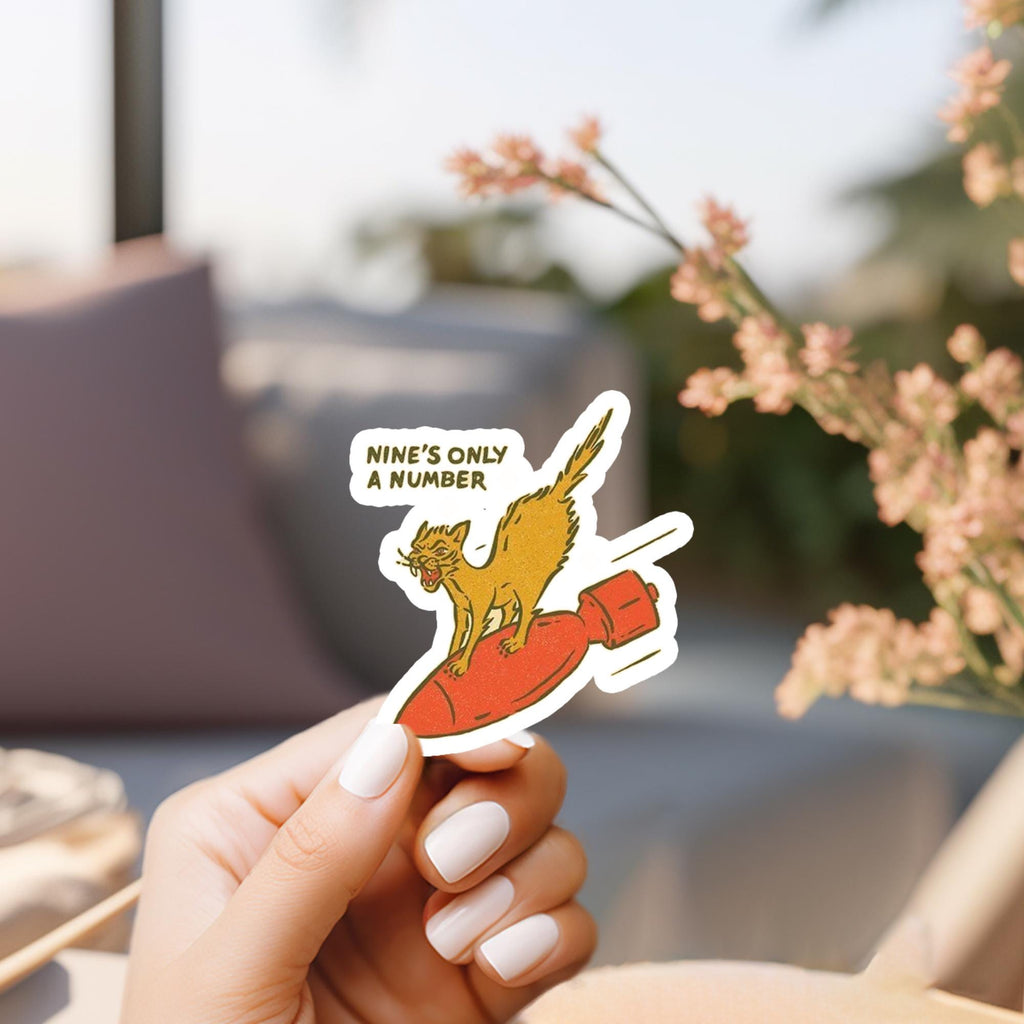 Sarcastic Cat Waterproof Sticker: Adult Humor Vinyl Decal