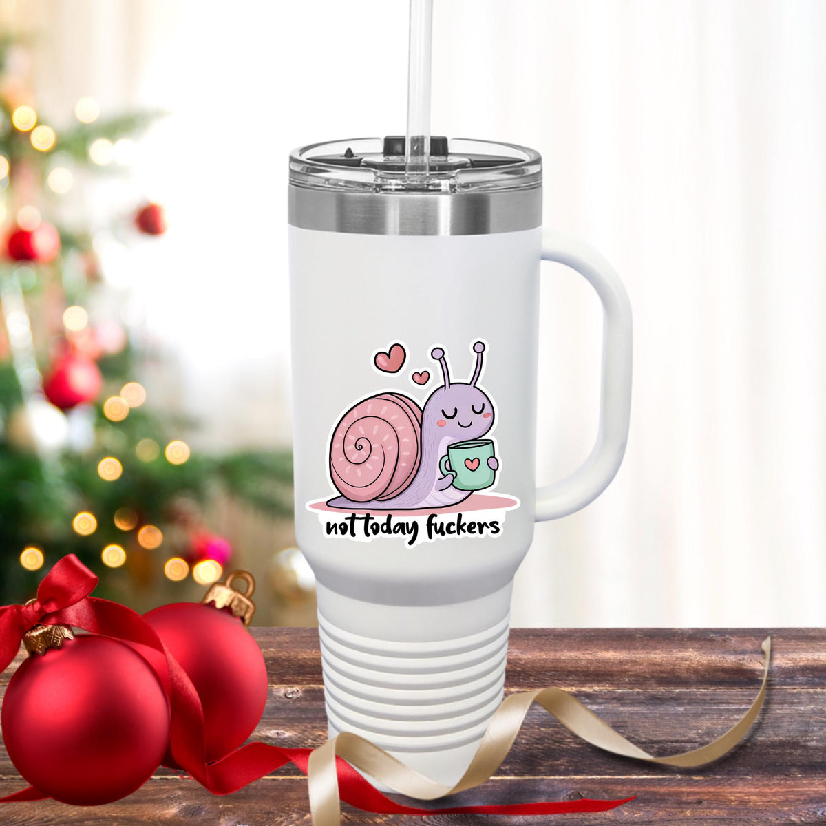 Funny Snail Sticker: Waterproof Laptop Decal, Car Decal