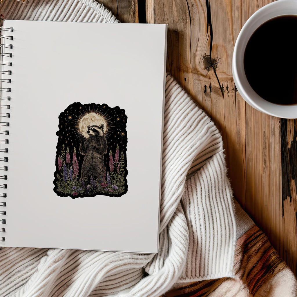 Aesthetic Raccoon Vinyl Sticker | Funny Sarcastic Waterproof Decal