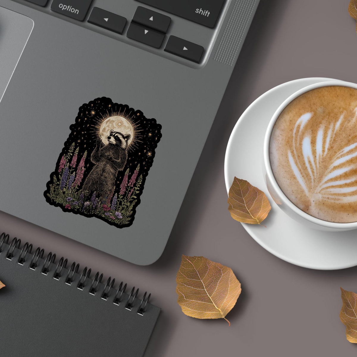 Aesthetic Raccoon Vinyl Sticker | Funny Sarcastic Waterproof Decal