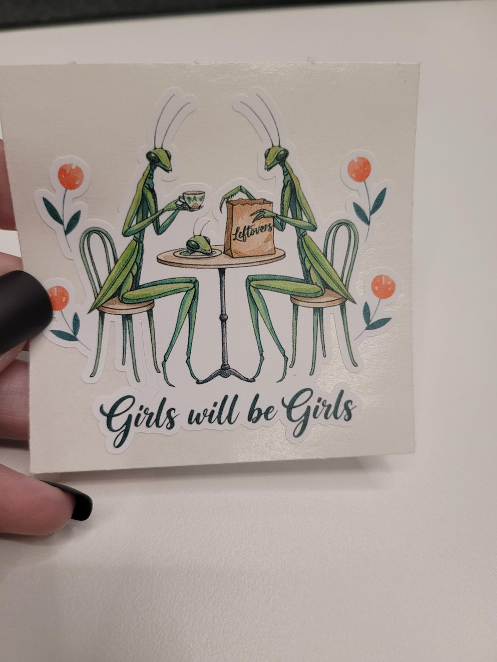 Girls will be Girls-Praying Mantis Sticker