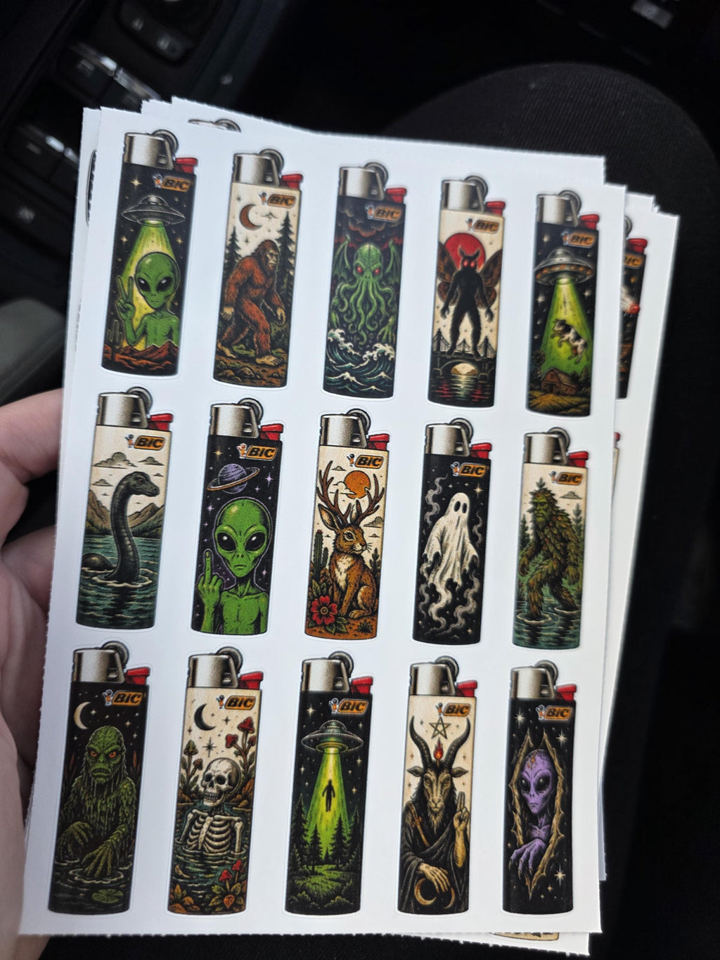 Cryptids Traditional Art Style | Old School Tattoo Flash Vinyl Sticker | Waterproof  | Alternative Retro Sticker | Cool Small Sticker