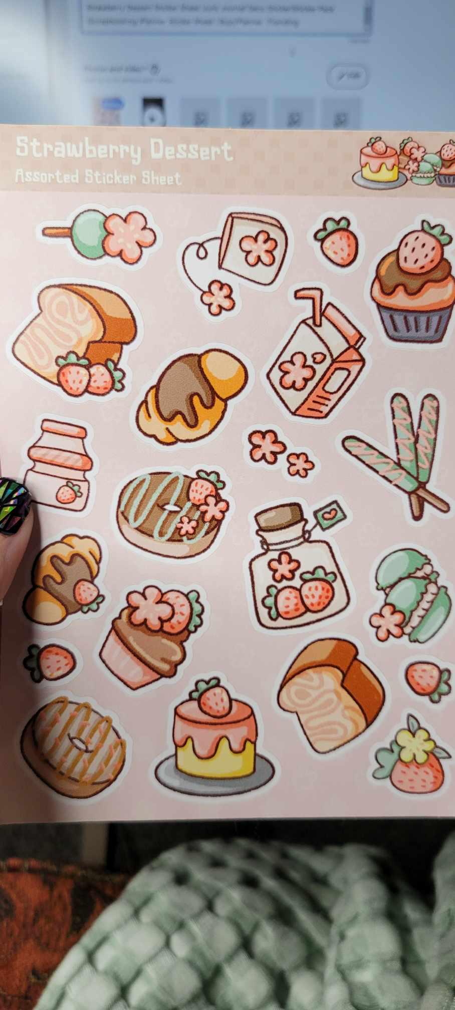 Strawberry Dessert Sticker Sheet | No Chill Sticker - Waterproof, Funny, Sarcastic, Vinyl