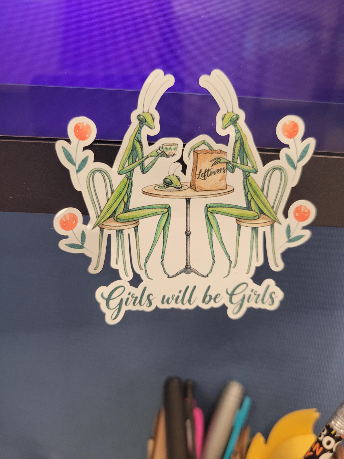 Girls will be Girls-Praying Mantis Sticker