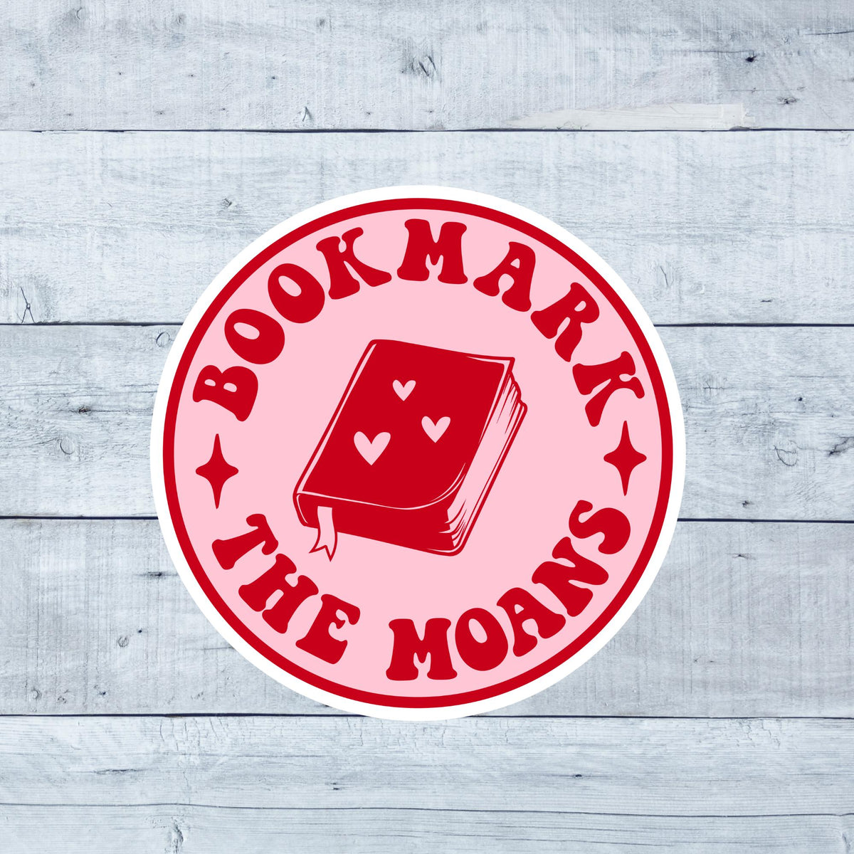 Bookmark The Moans Vinyl Sticker: Waterproof Smut Decal