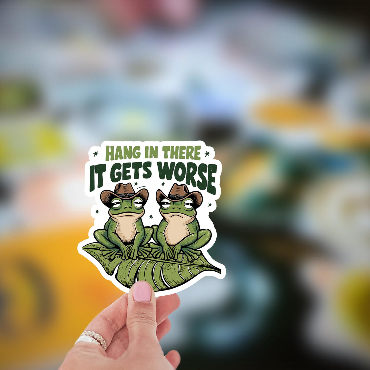 Funny Frog Sticker