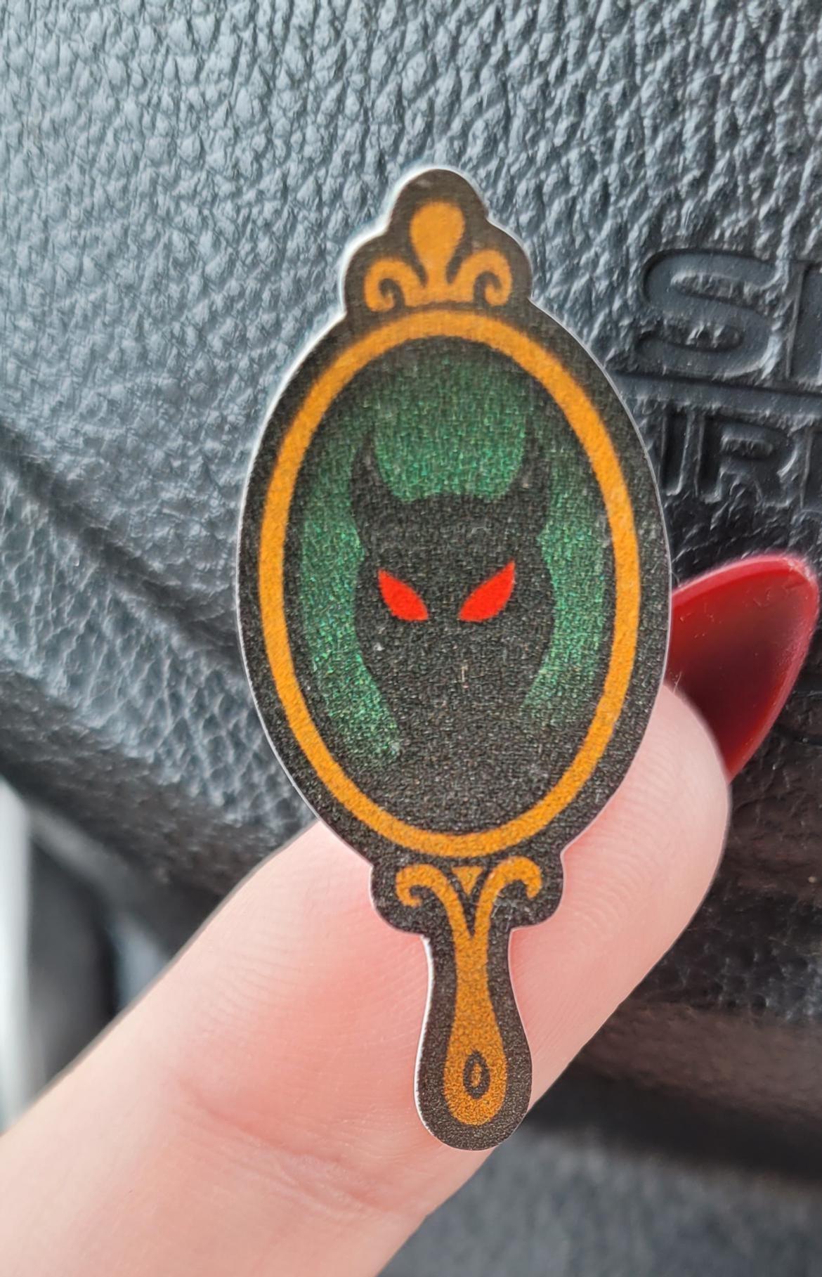 Cursed But Hot Possum Sticker: Witchy Goth Pin-Up Vinyl Decal