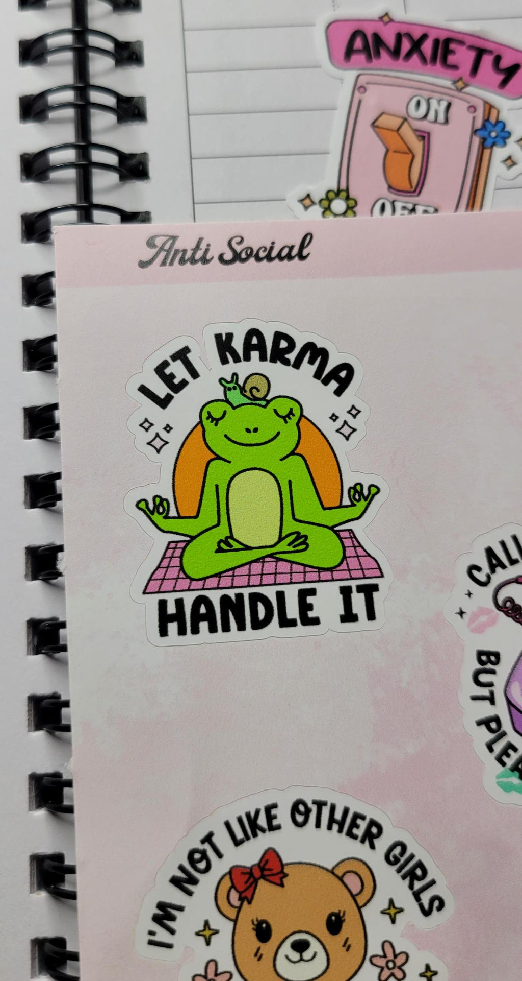 Anti Social Sarcastic Sticker Sheet: Adult Humor Vinyl Decals