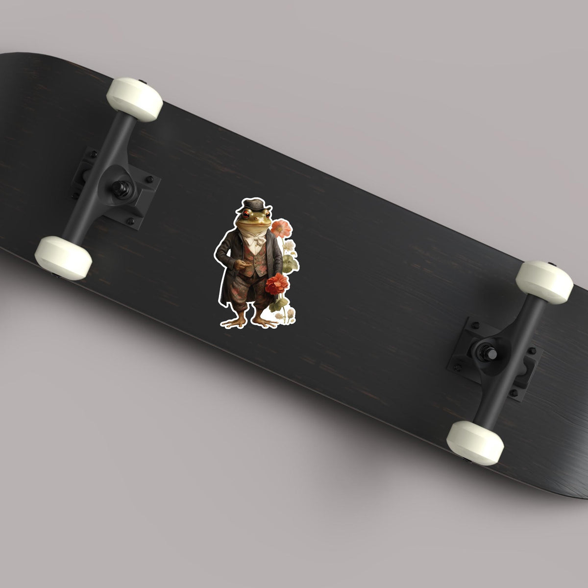Gentleman Frog Sticker: Vintage Style Waterproof Laptop Decal