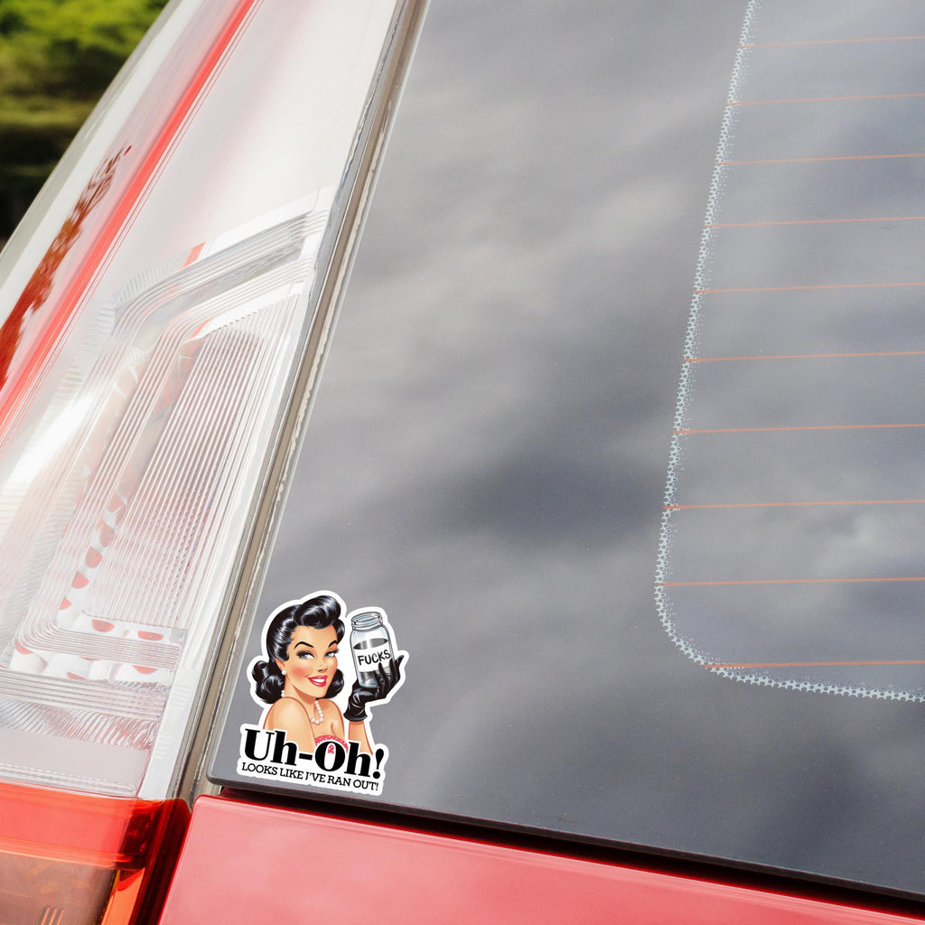 Retro Pin-Up Vinyl Sticker: Sarcastic Humor, Waterproof Decal
