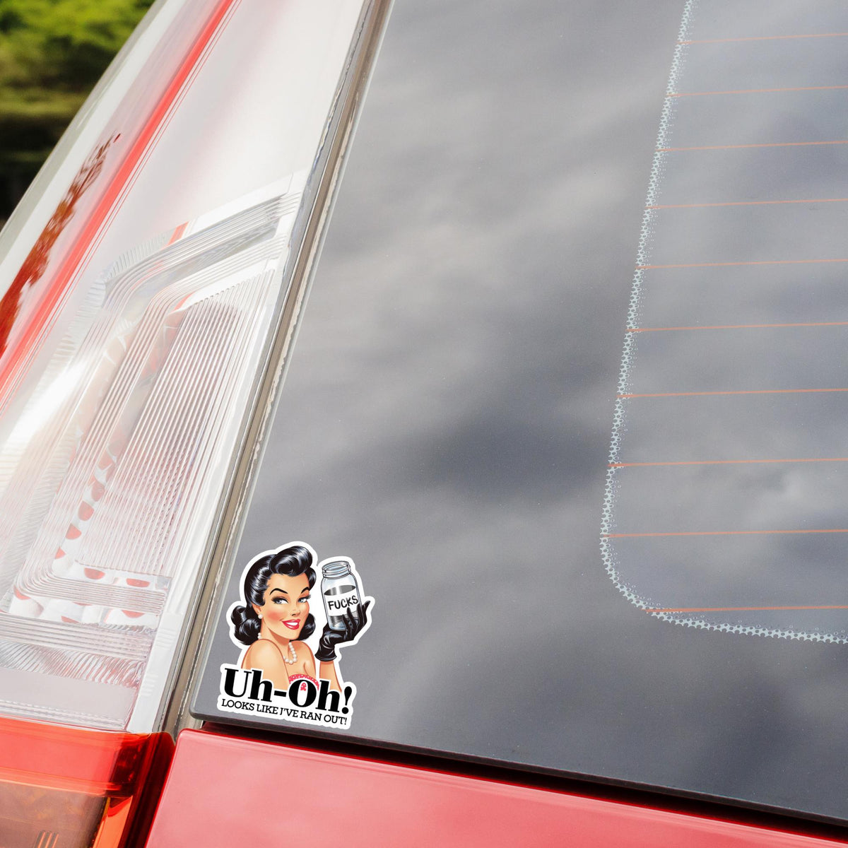 Retro Pin-Up Vinyl Sticker: Sarcastic Humor, Waterproof Decal