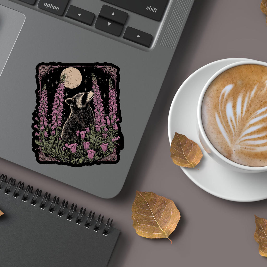 Aesthetic Raccoon Vinyl Sticker | Funny Sarcastic Waterproof Decal