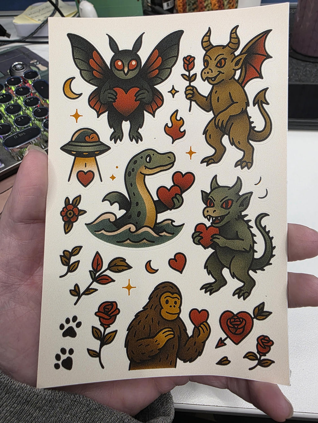 Cryptid Sticker Sheet | Whimsical Monster Art