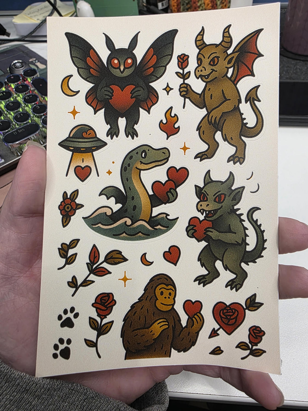 Cryptid Sticker Sheet | Whimsical Monster Art