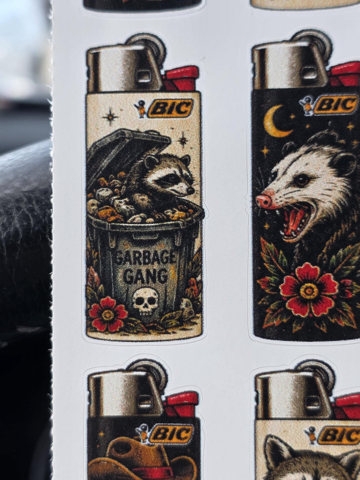 Street Cat Chaos traditional Art Style | Old School Tattoo Flash Vinyl Sticker | Waterproof  | Alternative Retro Sticker | Cool Small Sticke