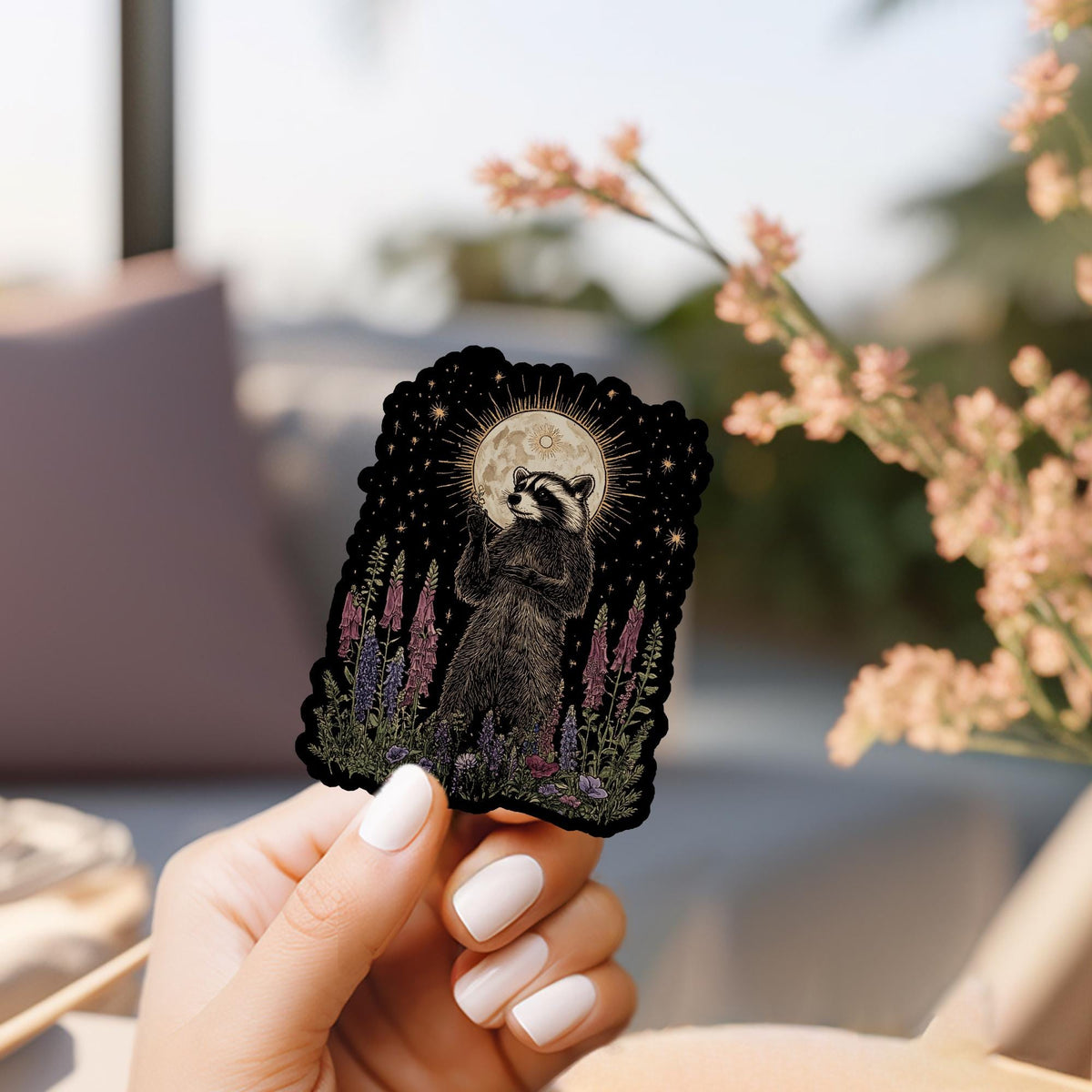Aesthetic Raccoon Vinyl Sticker | Funny Sarcastic Waterproof Decal