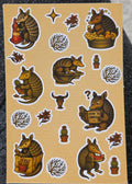 Armadillo Sticker Sheet – Cowboy Chaos, Self-Help Armadillo, Cactus Buddies & Tumbleweeds | 4×6 Western Flash