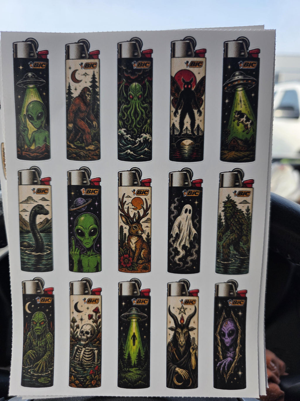 Cryptids Traditional Art Style | Old School Tattoo Flash Vinyl Sticker | Waterproof  | Alternative Retro Sticker | Cool Small Sticker