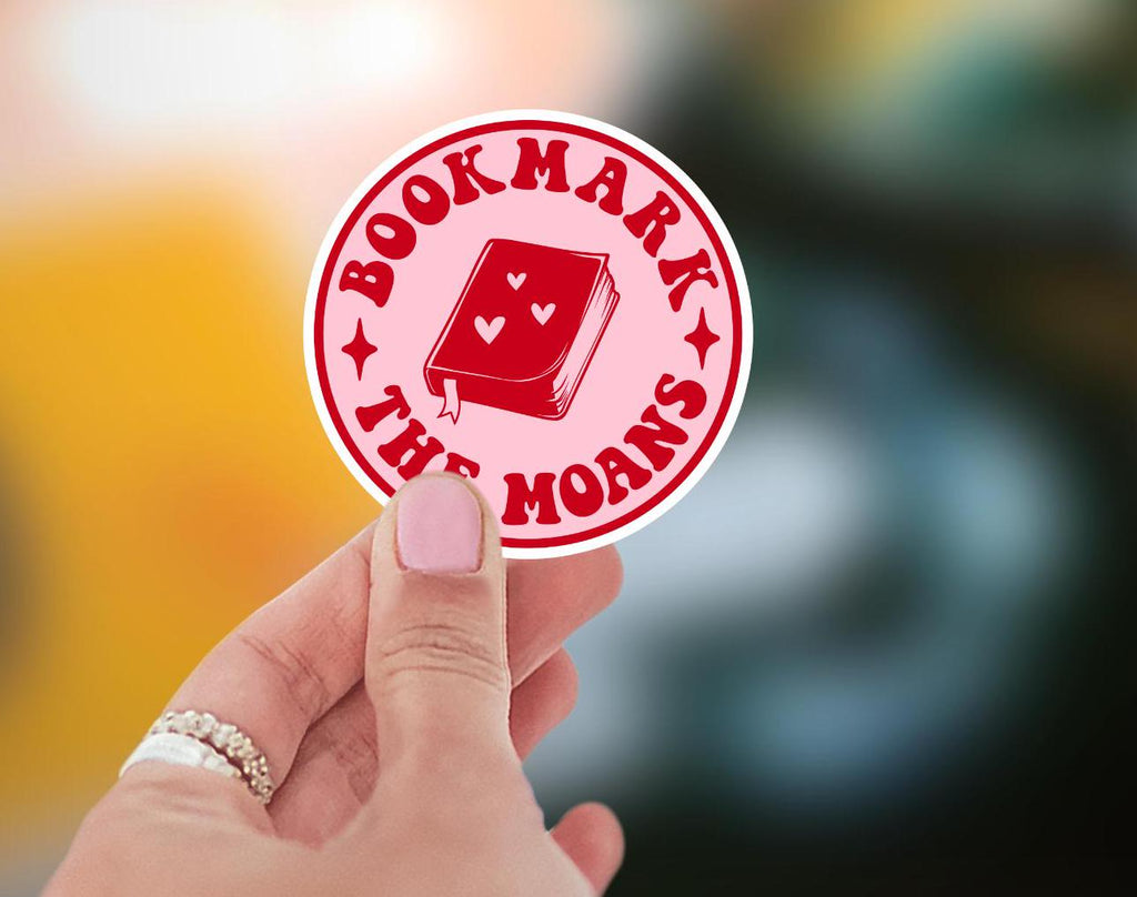 Bookmark The Moans Vinyl Sticker: Waterproof Smut Decal