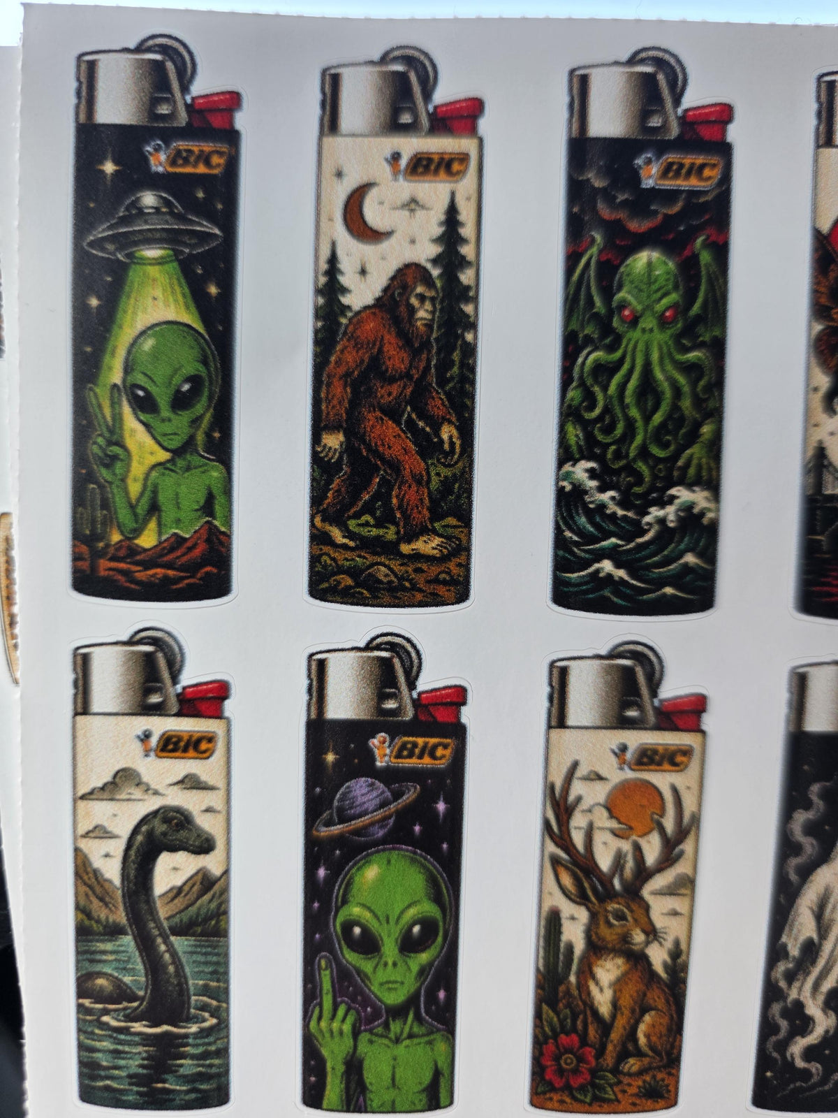Cryptids Traditional Art Style | Old School Tattoo Flash Vinyl Sticker | Waterproof  | Alternative Retro Sticker | Cool Small Sticker