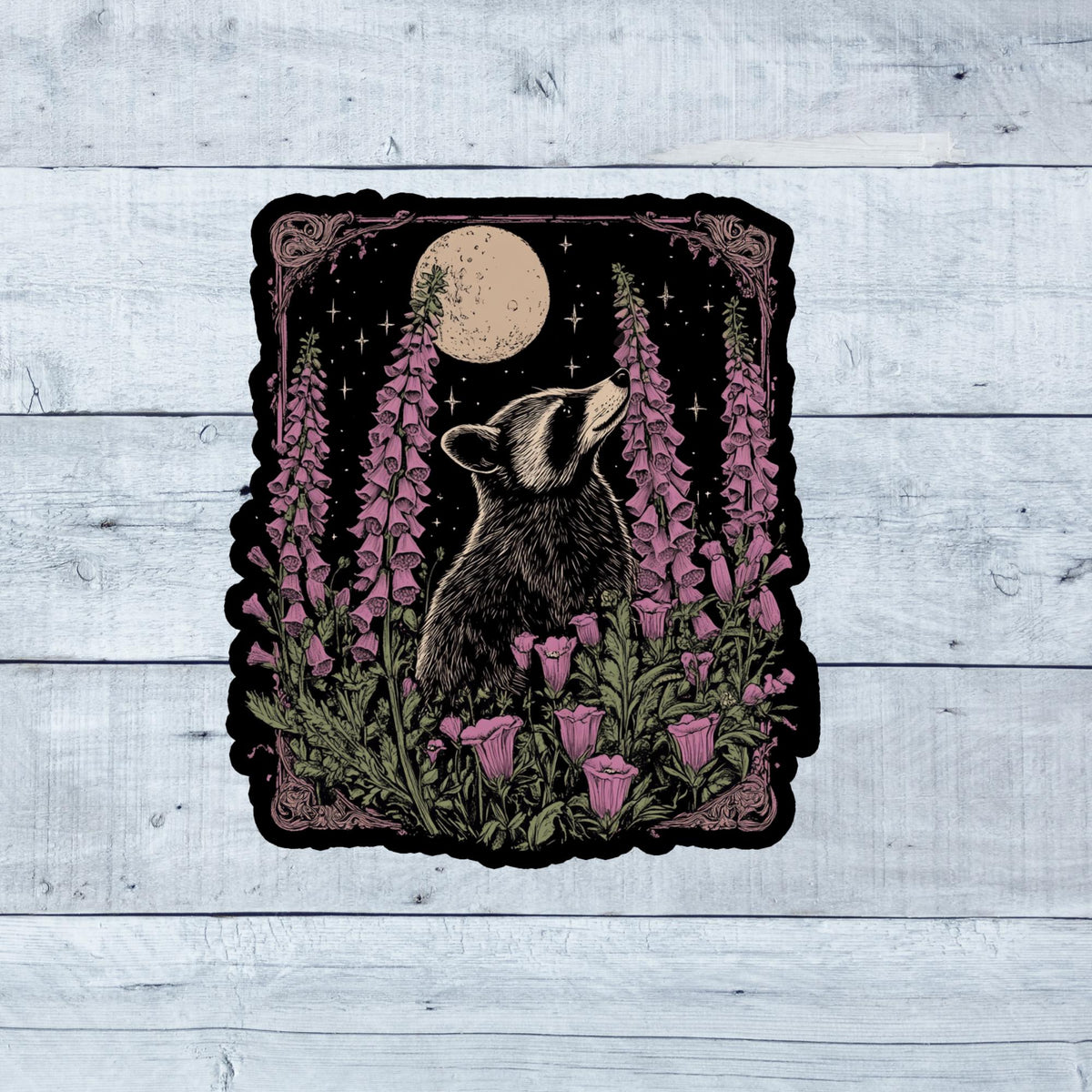 Aesthetic Raccoon Vinyl Sticker | Funny Sarcastic Waterproof Decal