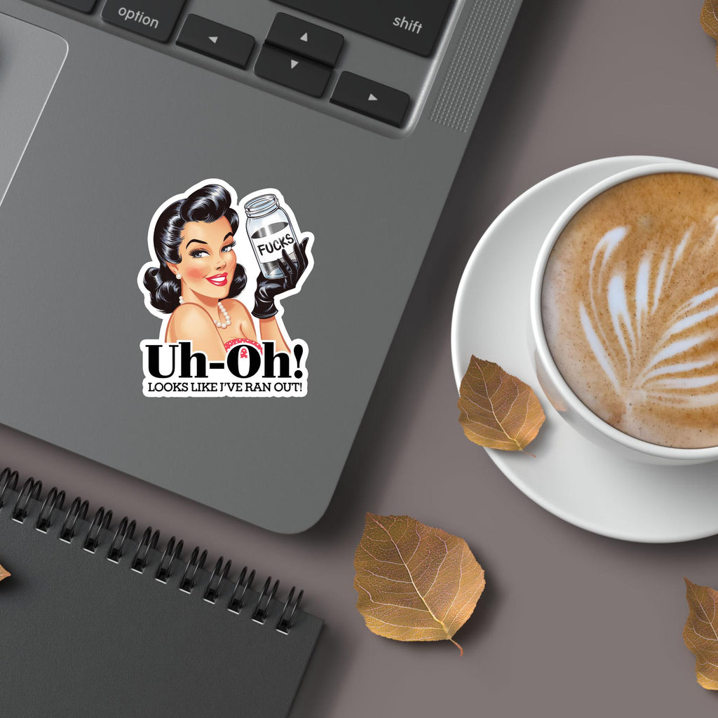 Retro Pin-Up Vinyl Sticker: Sarcastic Humor, Waterproof Decal