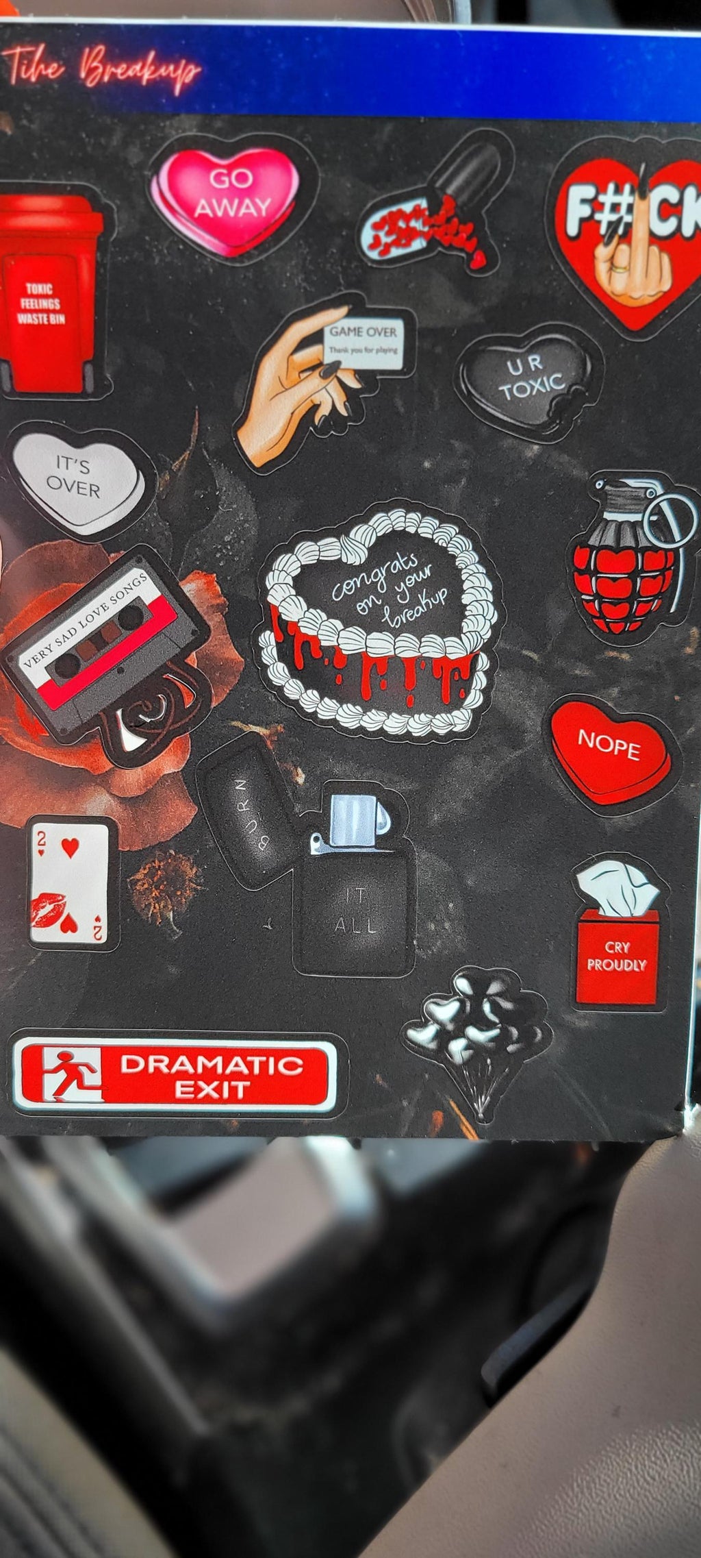 Breakup Sticker Sheet | Journaling Decals (4.5x6.5 Inch)