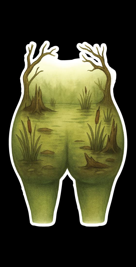 Swamp Ass Sticker – Funny Booty Scene Waterproof Vinyl Decal