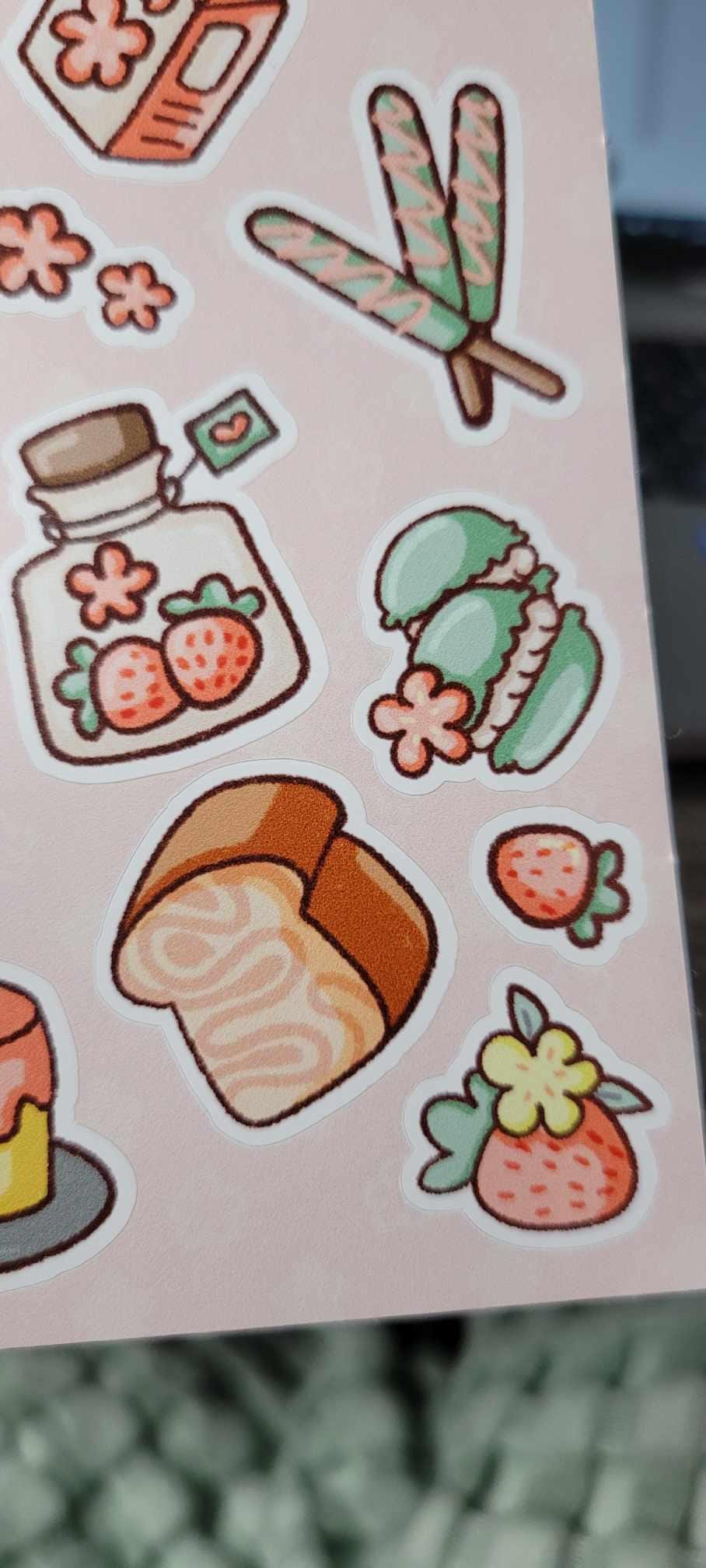 Strawberry Dessert Sticker Sheet