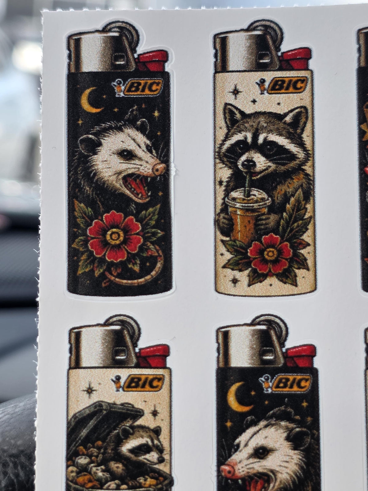Street Cat Chaos traditional Art Style | Old School Tattoo Flash Vinyl Sticker | Waterproof  | Alternative Retro Sticker | Cool Small Sticke