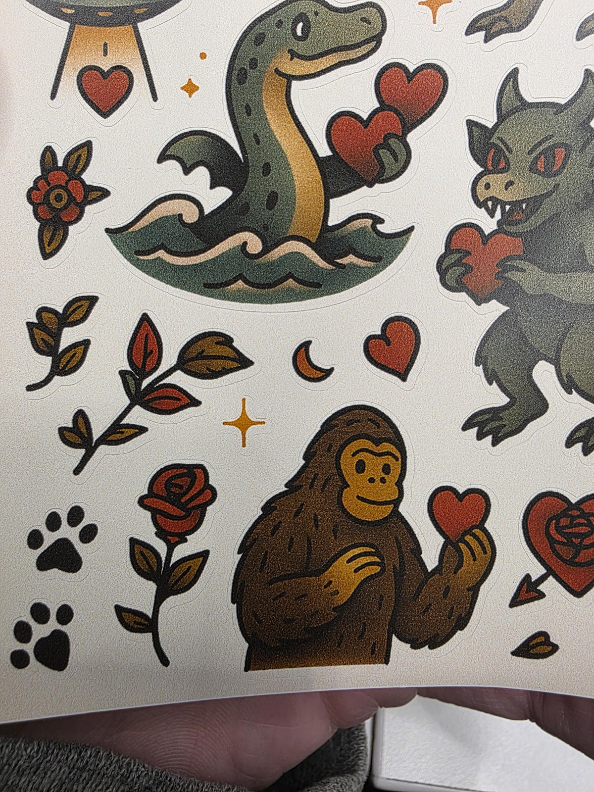 Cryptid Sticker Sheet | Whimsical Monster Art