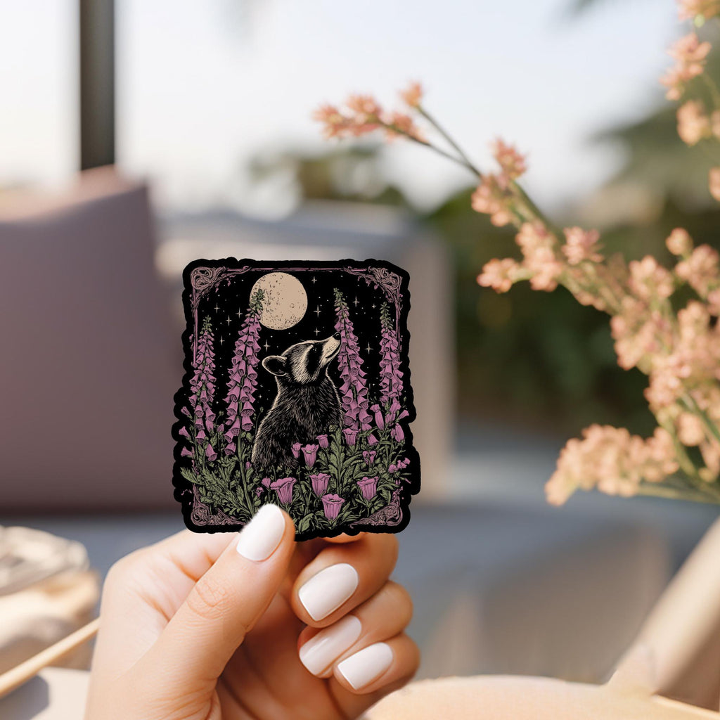 Aesthetic Raccoon Vinyl Sticker | Funny Sarcastic Waterproof Decal