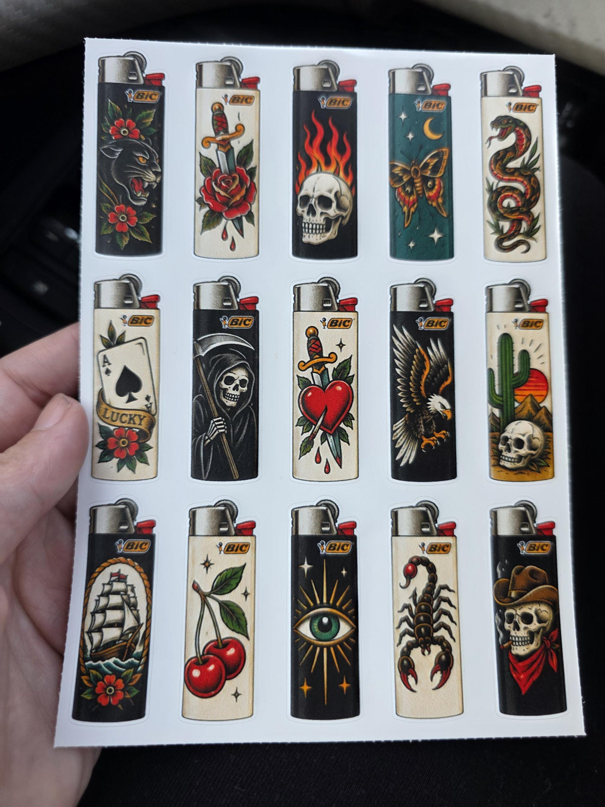 Traditional Flash Art Style | Old School Tattoo Flash Vinyl Sticker | Waterproof  | Alternative Retro Sticker | Cool Small Sticke