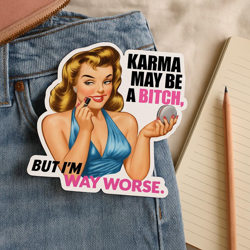 Sarcastic Pin-Up Sticker Bundle | Funny Digital Download | Retro Printable Attitude Art
