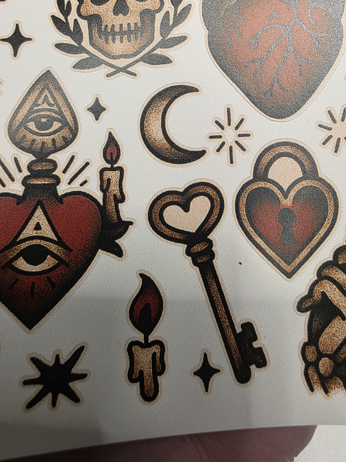 Occult Valentine Sticker Sheet | Witchy Hearts, Skulls & Gothic Love
