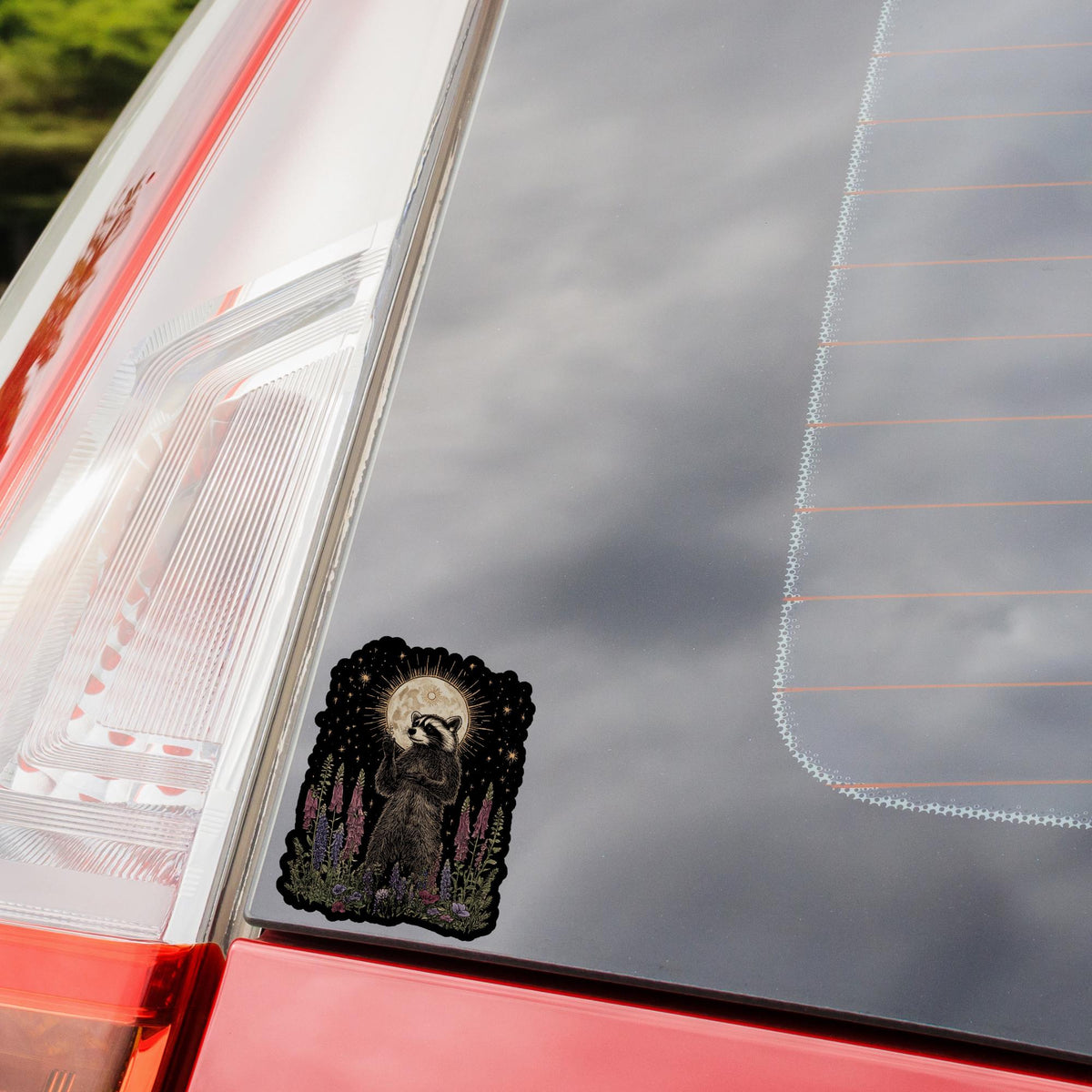 Aesthetic Raccoon Vinyl Sticker | Funny Sarcastic Waterproof Decal