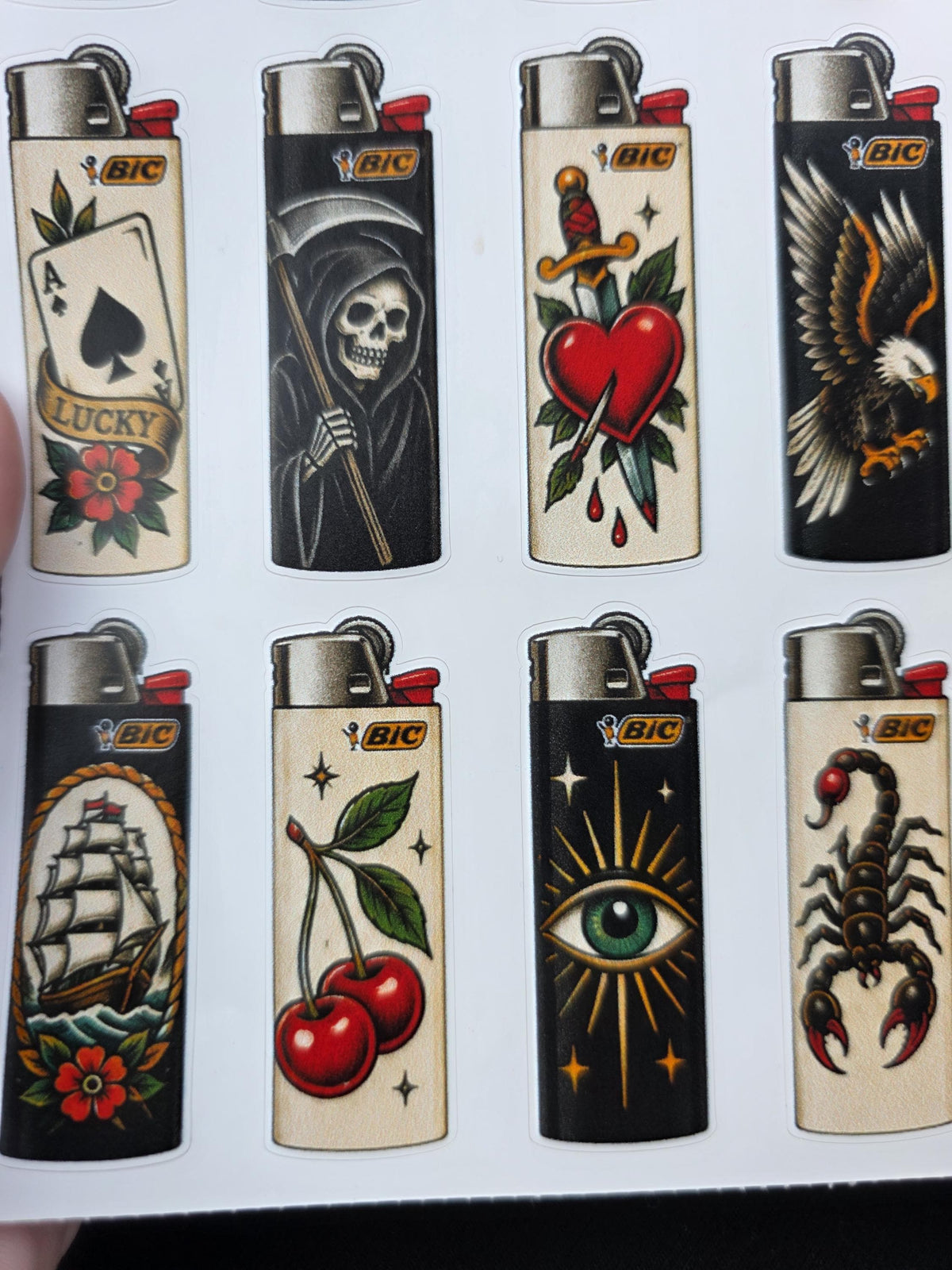 Traditional Flash Art Style | Old School Tattoo Flash Vinyl Sticker | Waterproof  | Alternative Retro Sticker | Cool Small Sticke