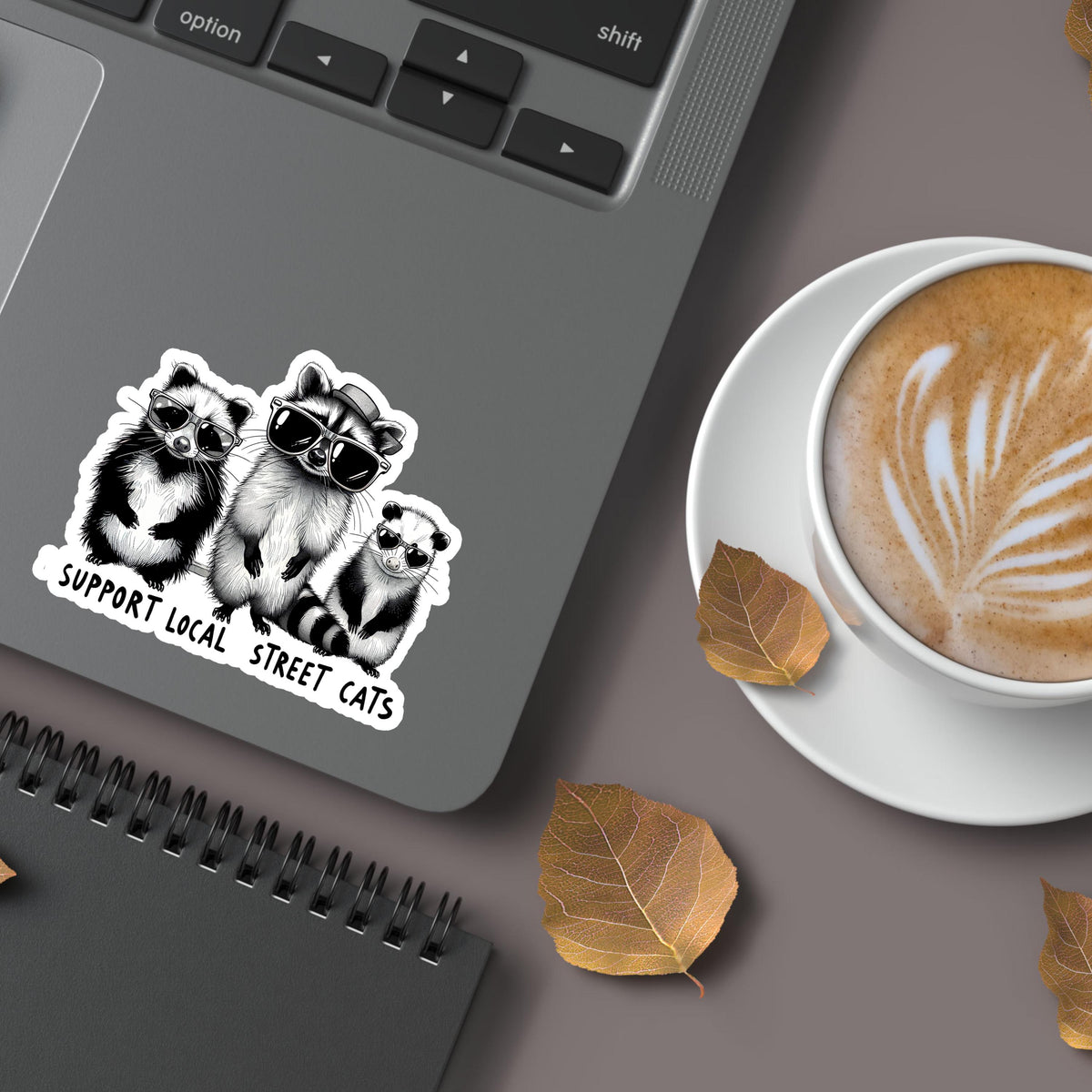 Street Cats Art Sticker: Vintage Style Waterproof Decal