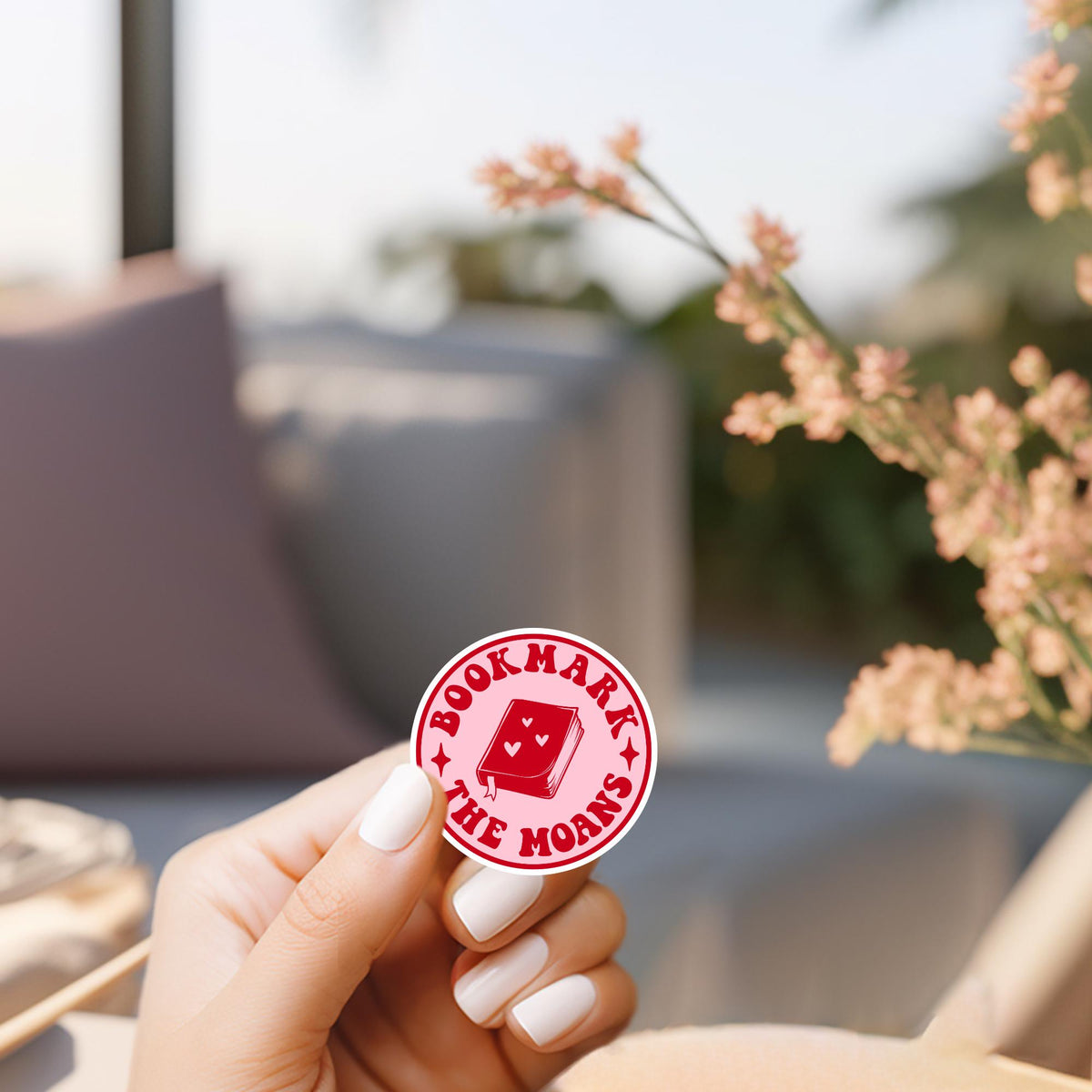 Bookmark The Moans Vinyl Sticker: Waterproof Smut Decal
