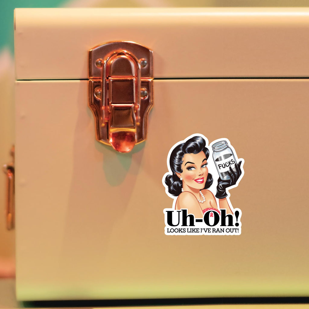 Retro Pin-Up Vinyl Sticker: Sarcastic Humor, Waterproof Decal