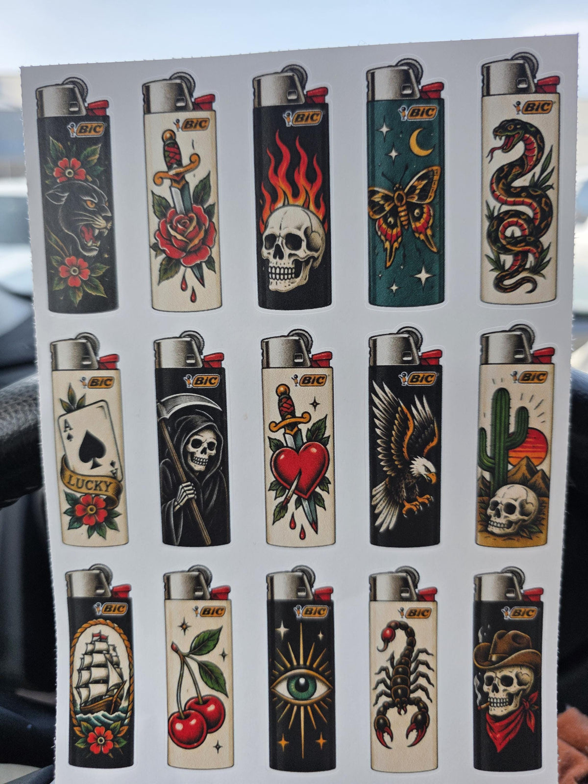 Traditional Flash Art Style | Old School Tattoo Flash Vinyl Sticker | Waterproof  | Alternative Retro Sticker | Cool Small Sticke