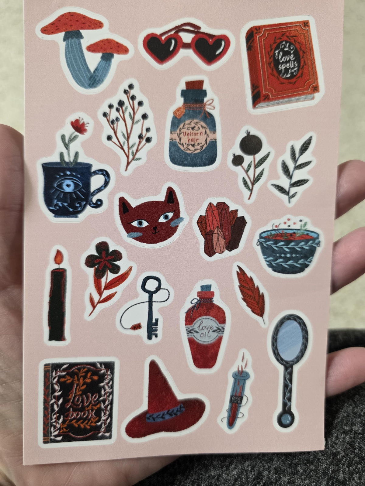 Modern Witchy Folklore Sticker Sheet | Rustic  Illustration | Cottagecore Stickers