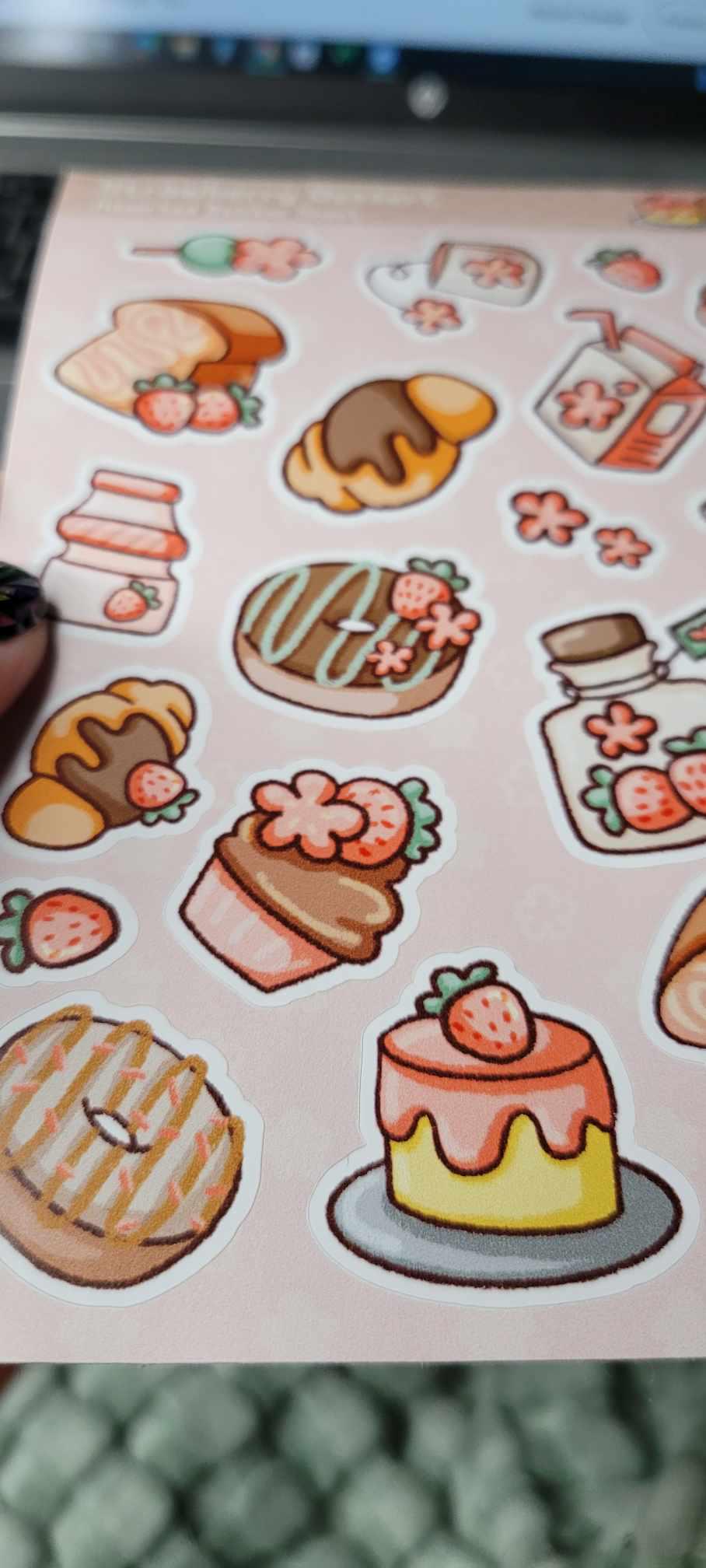Strawberry Dessert Sticker Sheet